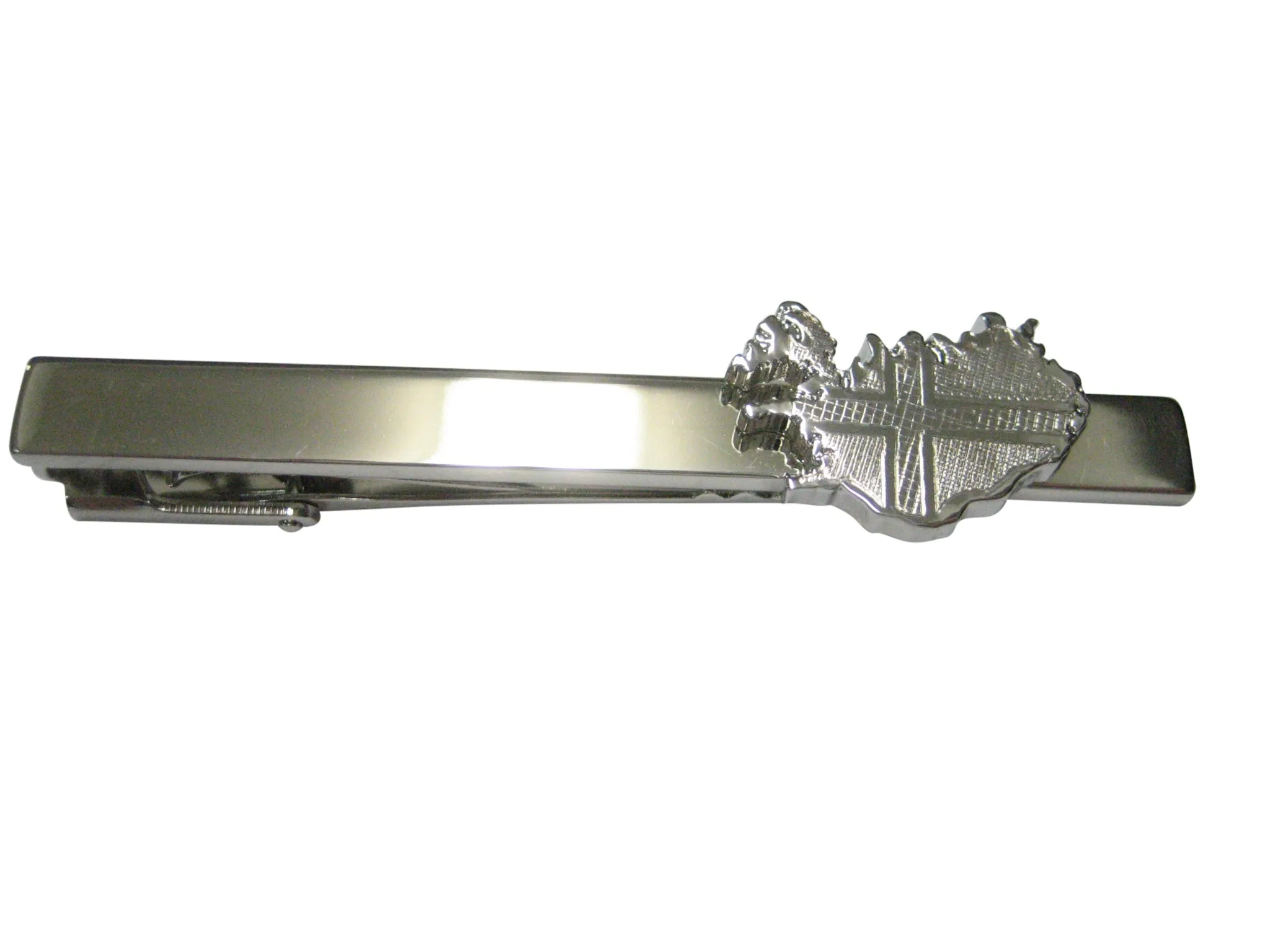 Iceland Map Shape and Flag Design Tie Clip