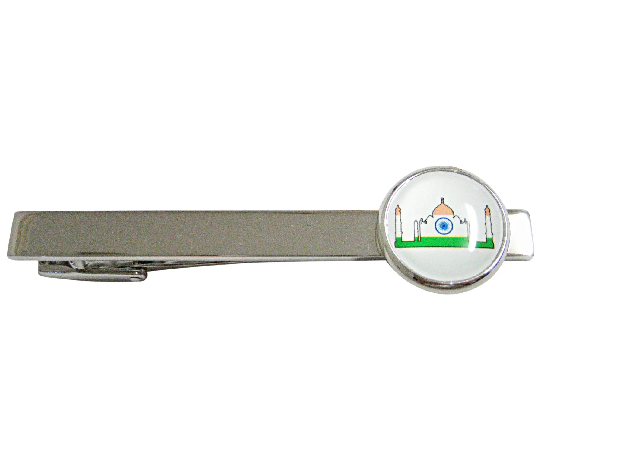 India Flag Taj Mahal Square Tie Clip