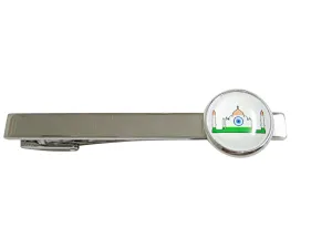 India Flag Taj Mahal Square Tie Clip