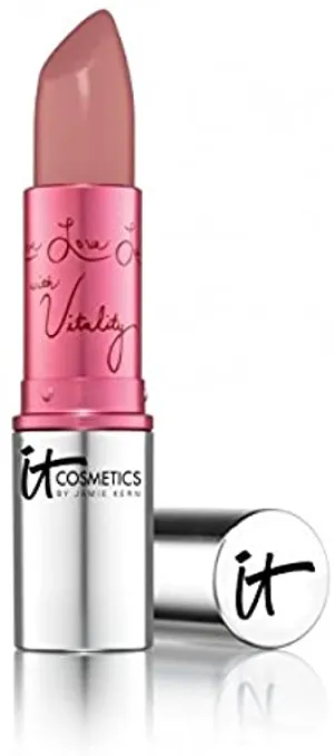 IT Cosmetics Vitality Lip Flush 4-in-1 Reviver Lipstick Stain, Love Story - Long-Wear Color   Hydration - With Shea Butter, Aloe, Jojoba, Plum Oil & Cherry Oil - 0.11 oz
