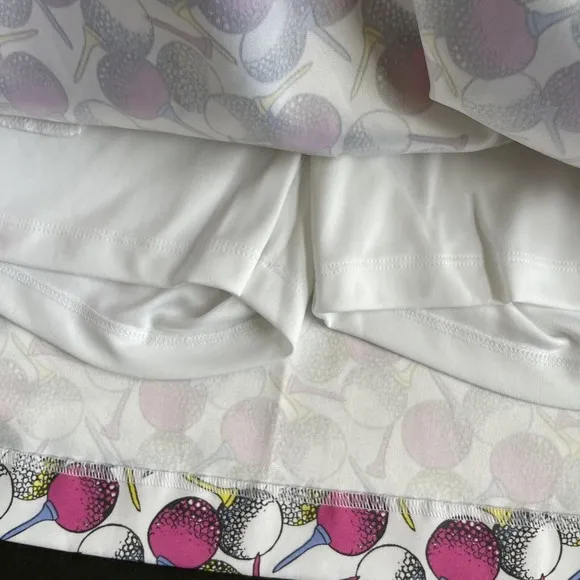 Izod Golf Skort Skirt Size 10 NEW Pockets Stretch White Pink Blue Balls Tees