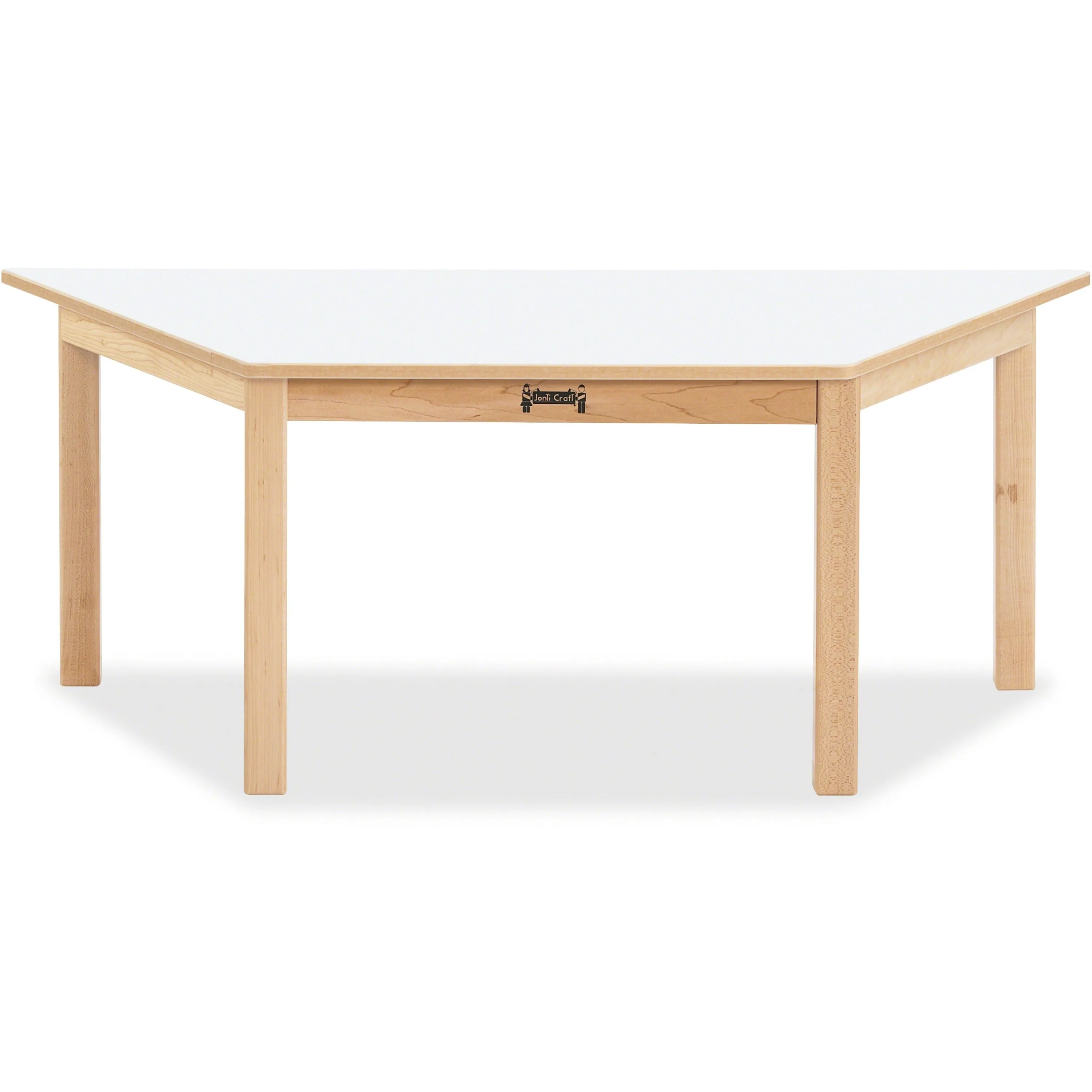 Jonti-Craft Multi-purpose White Trapezoid Table