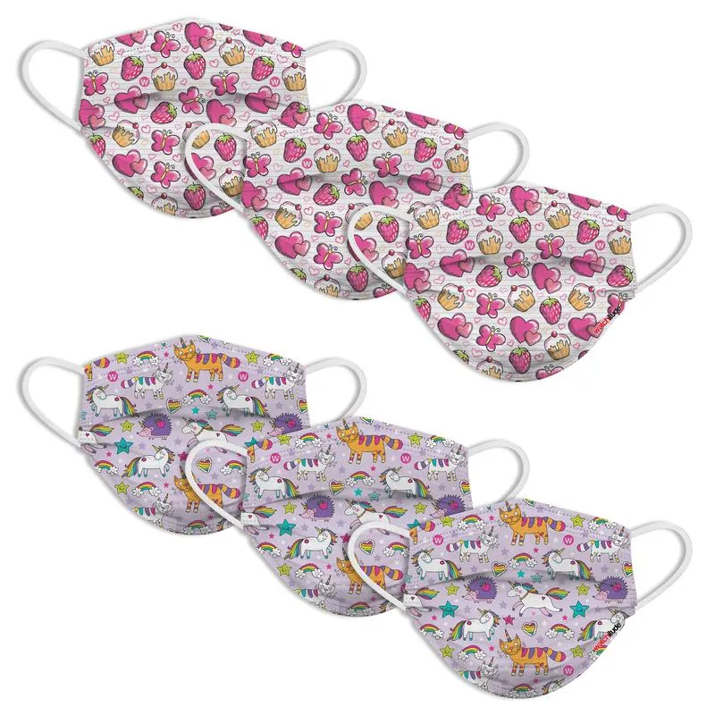 Kids Disposable Masks - Butterfly Picnic / Club Unicorn