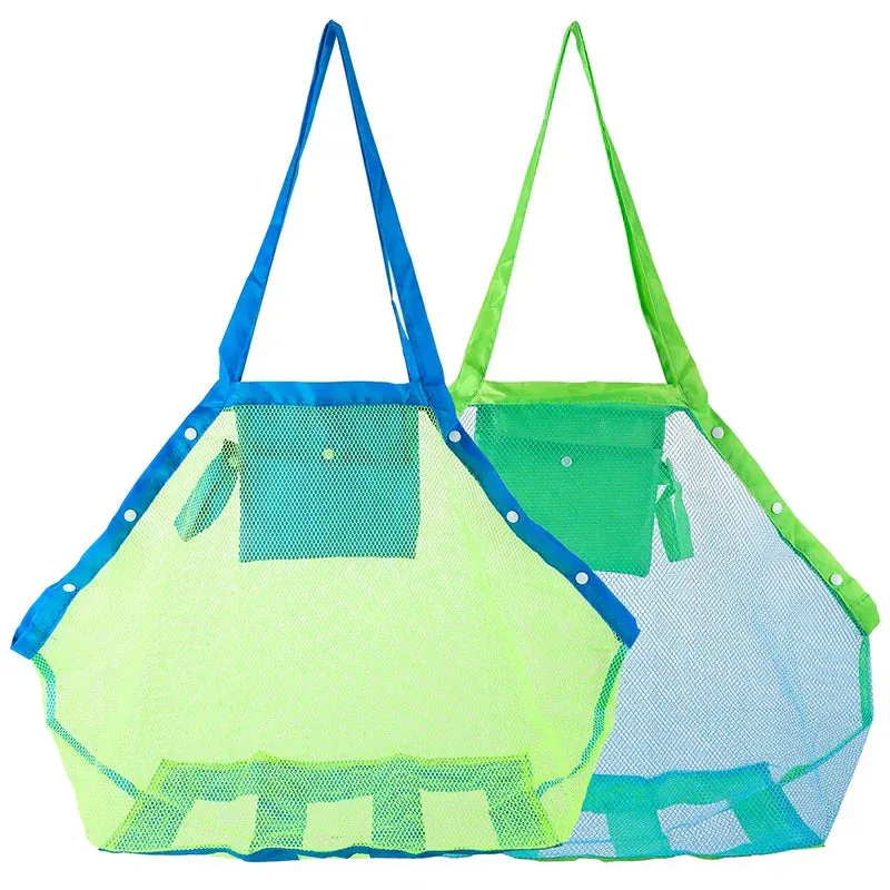 Kids' Mesh Beach Bag - Spacious Toy Organizer for Beach Trips, Pool Days & Bathtime Fun | Holds Shells, Towels & Bath Toys