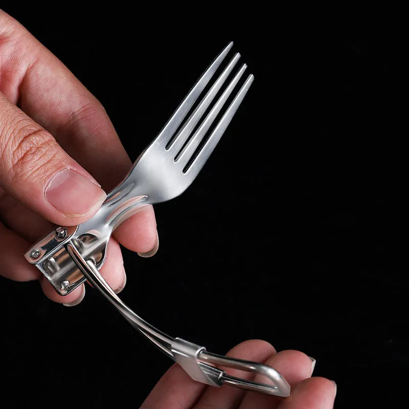 KinWild Travel Utensil Set Fork Steak Knives Folding