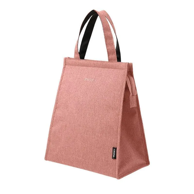 L Size Lunch Bag Thermal Insulated Box Bento Pouch Food Tote Work School Picnic