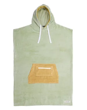 Ladies Hooded Poncho - Daydream Cucumber