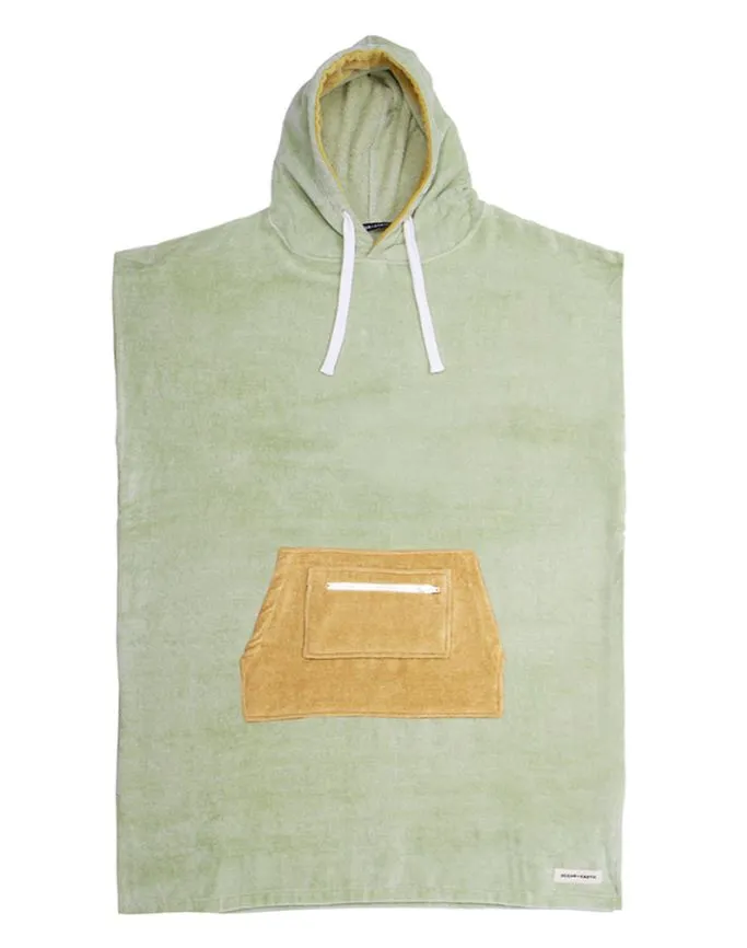 Ladies Hooded Poncho - Daydream Cucumber