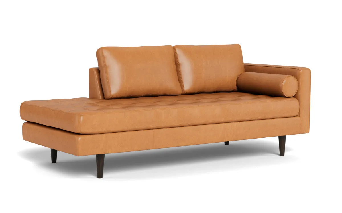 Ladybird 82" Leather RAF Stand Alone Chaise