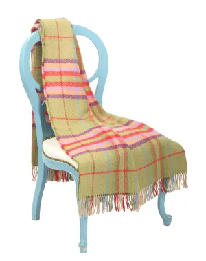 Large Wool Throw Blanket / Highland  Multi