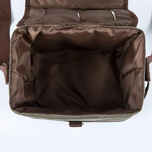 LEGACY - a Picnic Time Brand Caddy, Tote with Opener, 6-Pack Cooler, Gifts for Beer Lovers, (Khaki Green with Brown Accents)