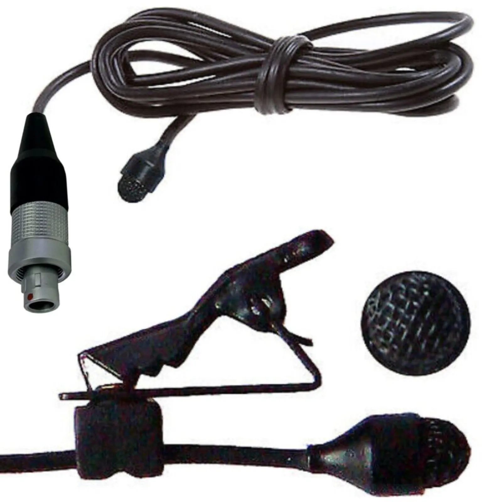 Lemo 3 Pin Lavaliere Lapel Microphone for Sennheiser / Shure / WisyCom / Zaxcom Wireless Body Pack Radio Transmitter