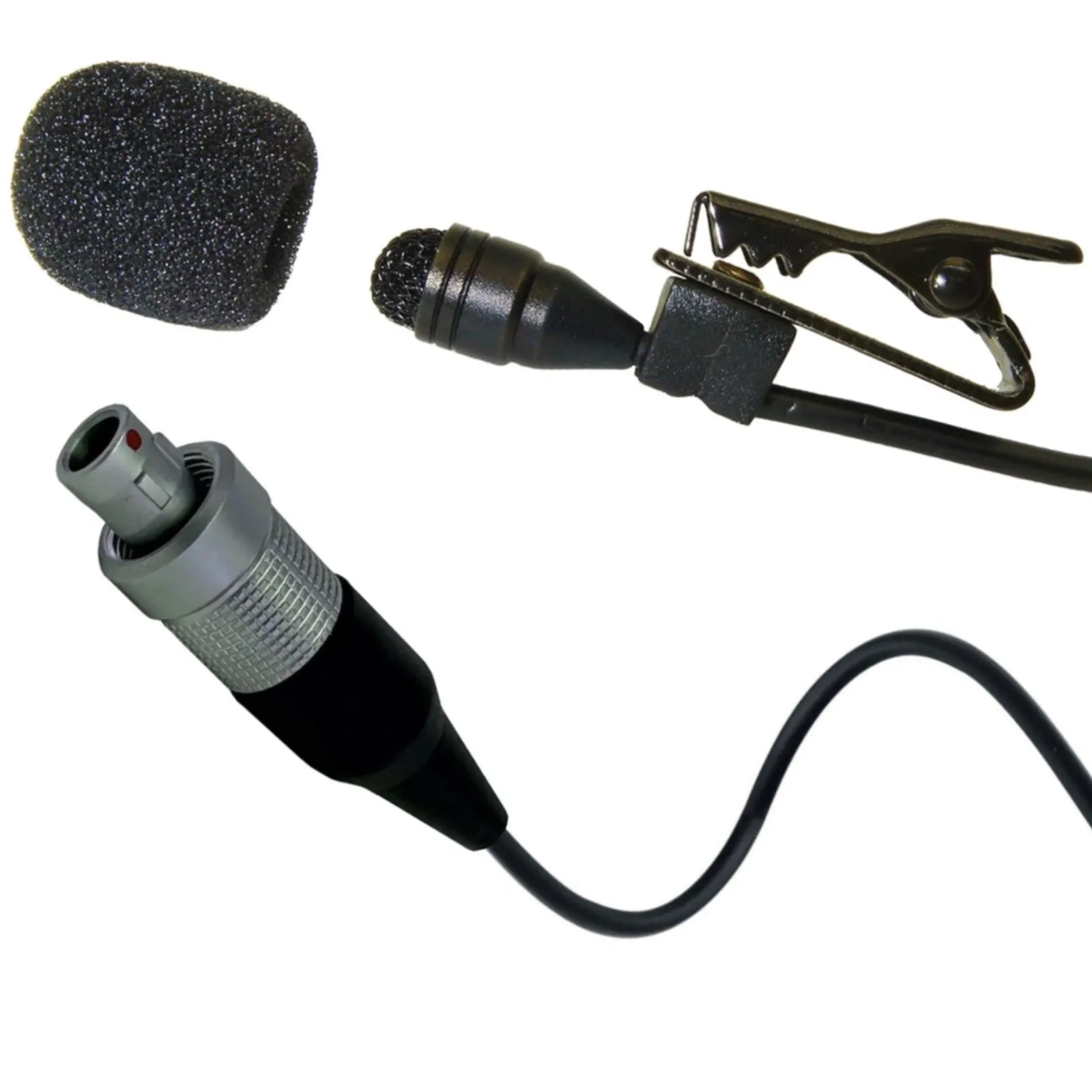 Lemo 3 Pin Lavaliere Lapel Microphone for Sennheiser / Shure / WisyCom / Zaxcom Wireless Body Pack Radio Transmitter