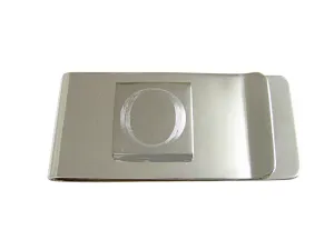 Letter O Etched Monogram Money Clip