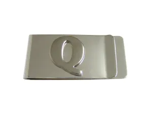 Letter Q Monogram Money Clip