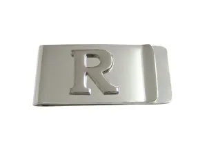 Letter R Monogram Money Clip