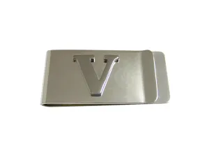 Letter V Monogram Money Clip