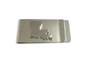 Louisiana State Map Shape Money Clip