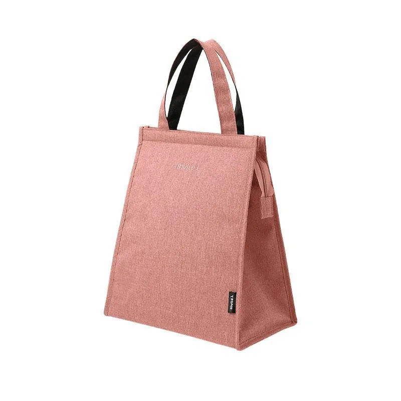 M Size Lunch Bag Thermal Insulated Box Bento Pouch Food Tote Work School Picnic