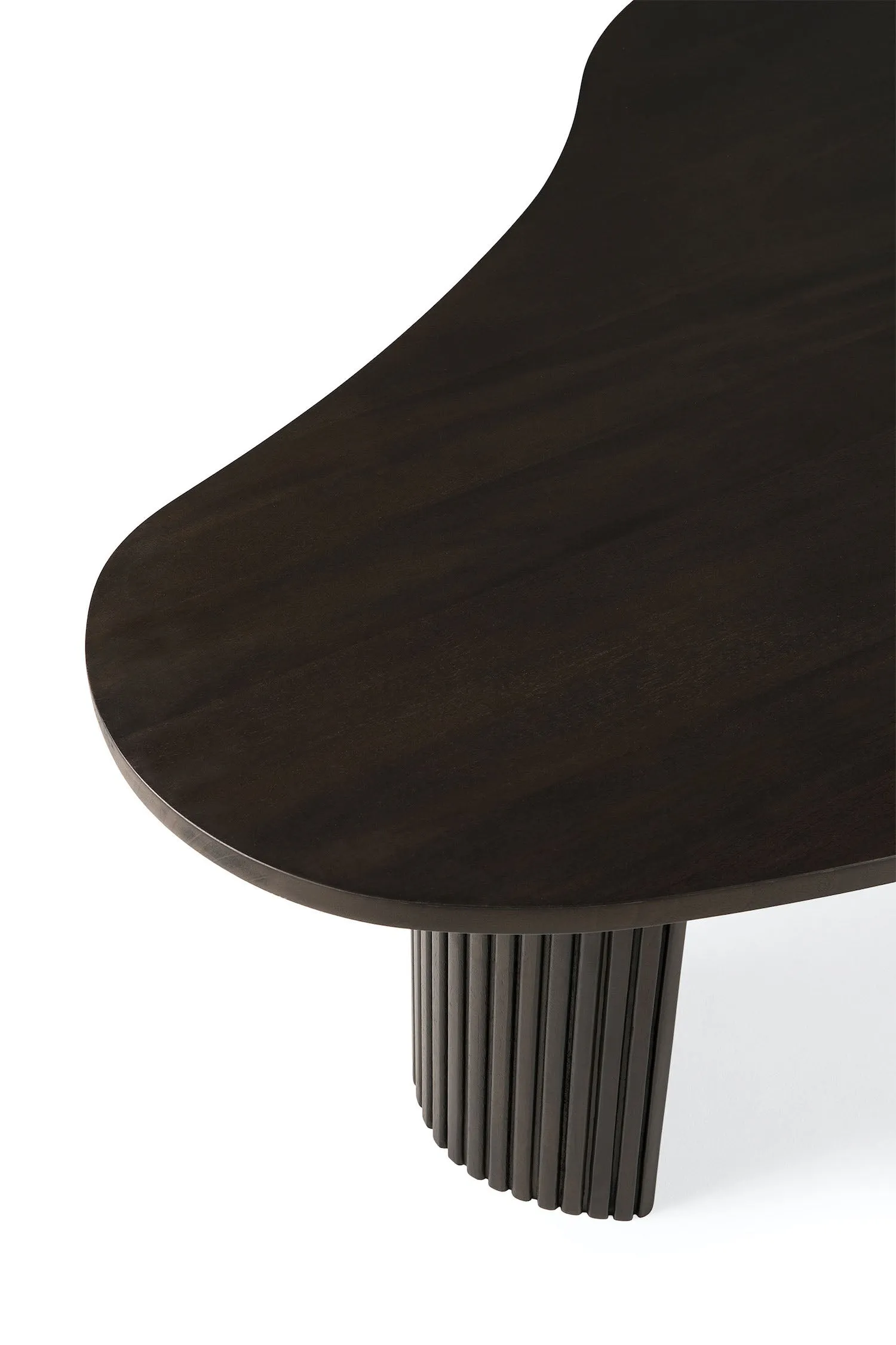 Mahogany Boomerang Dark Brown Coffee Table - Varnished