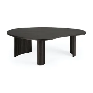 Mahogany Boomerang Dark Brown Coffee Table - Varnished