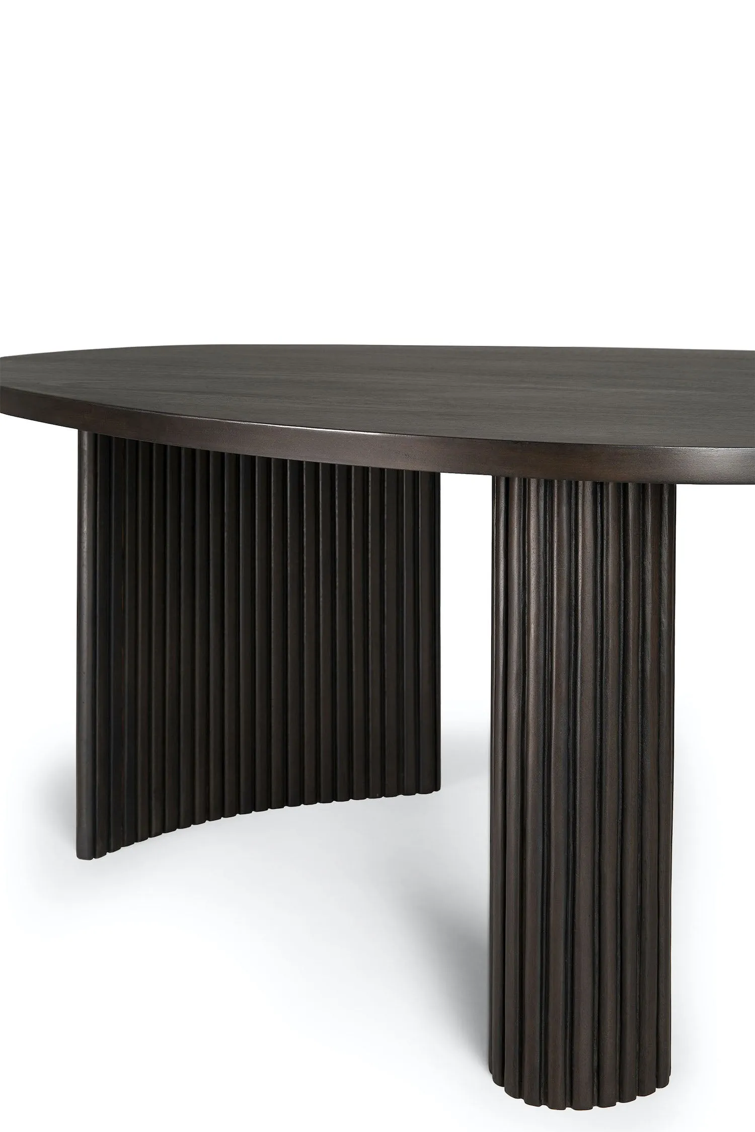 Mahogany Boomerang Dark Brown Coffee Table - Varnished
