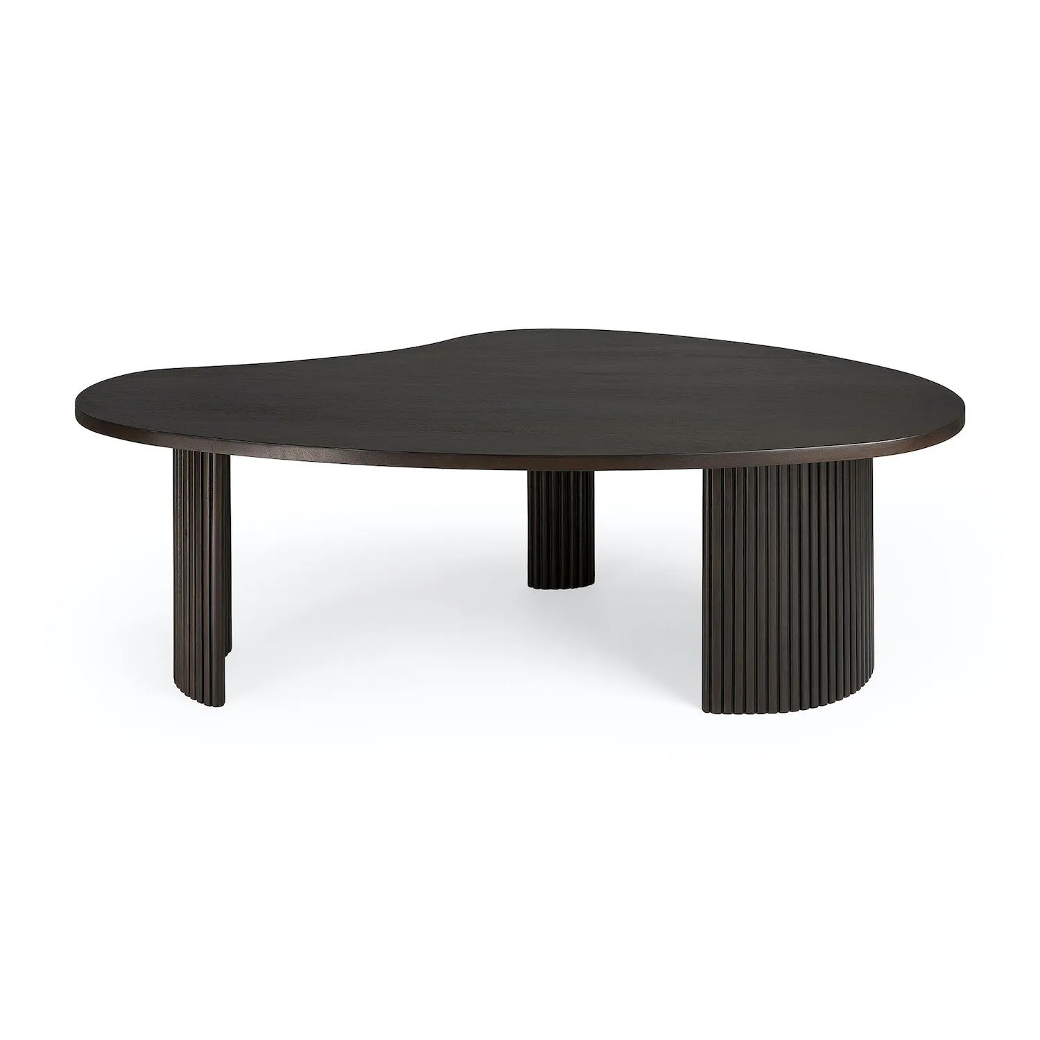 Mahogany Boomerang Dark Brown Coffee Table - Varnished