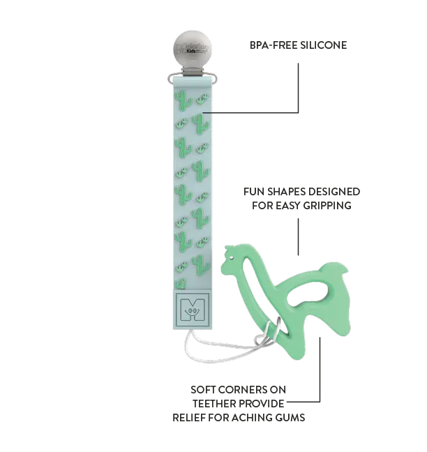 Malarkey Kids Teether Tether   Teether (Bear Mountain)