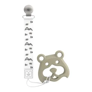 Malarkey Kids Teether Tether   Teether (Bear Mountain)