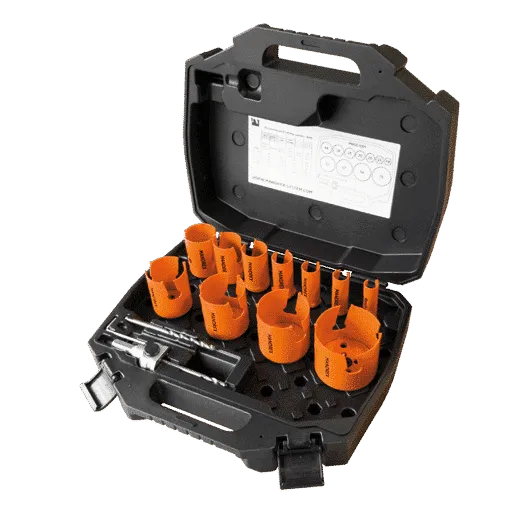 Mandrex MHSE1001A MXqs Hole Saw Kit - Electrician - TCT 6 Piece Set & Case