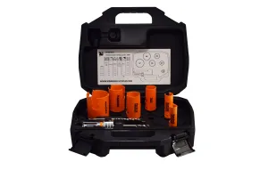 Mandrex MHSP1001 MXqs Hole Saw Kit - Plumber - TCT 6 Piece Set & Case
