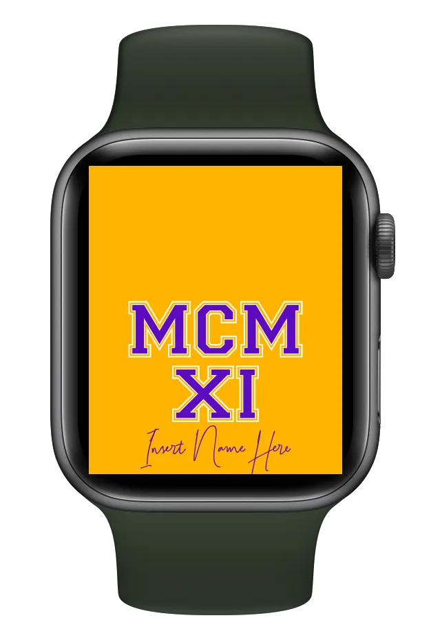 MCMXI Dawgs Edition Custom Smartwatch Wallpaper (Choose Color)