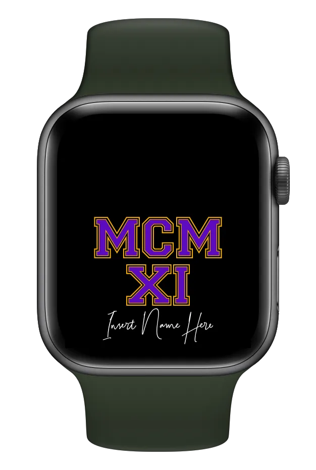 MCMXI Dawgs Edition Custom Smartwatch Wallpaper (Choose Color)