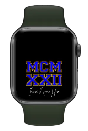 MCMXXII Custom Smartwatch Wallpaper (Choose Color)