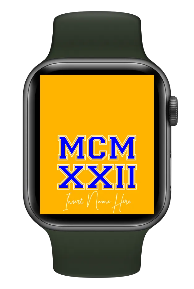 MCMXXII Custom Smartwatch Wallpaper (Choose Color)