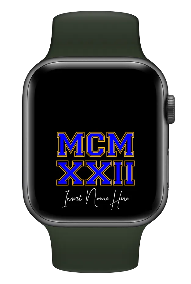 MCMXXII Custom Smartwatch Wallpaper (Choose Color)