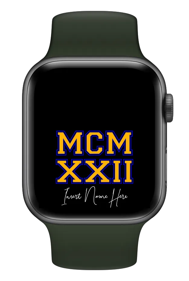 MCMXXII Custom Smartwatch Wallpaper (Choose Color)