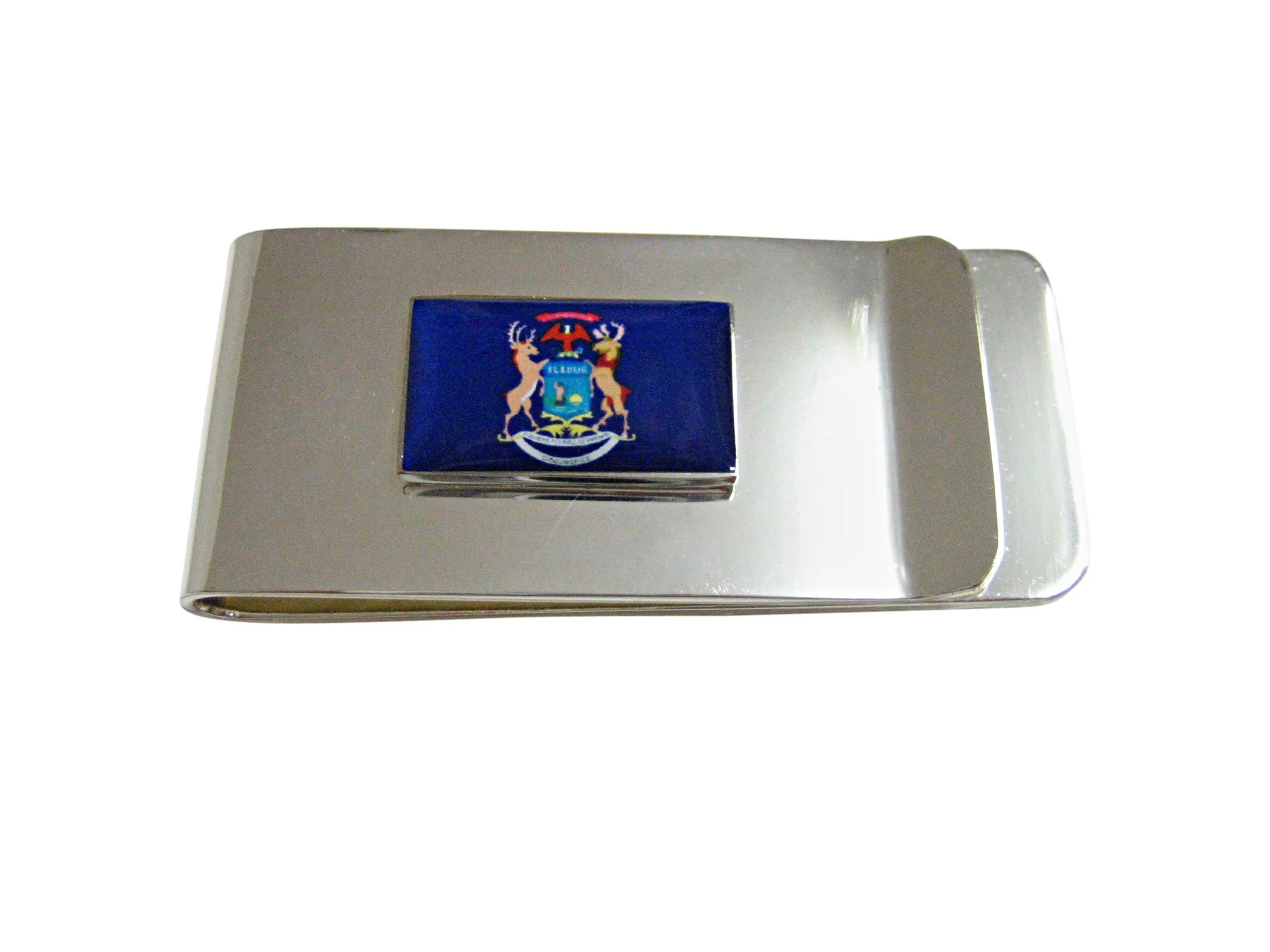 Michigan State Flag Pendant Money Clip