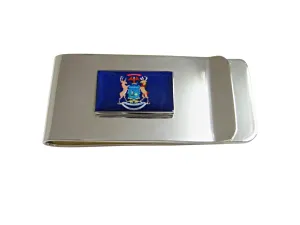 Michigan State Flag Pendant Money Clip
