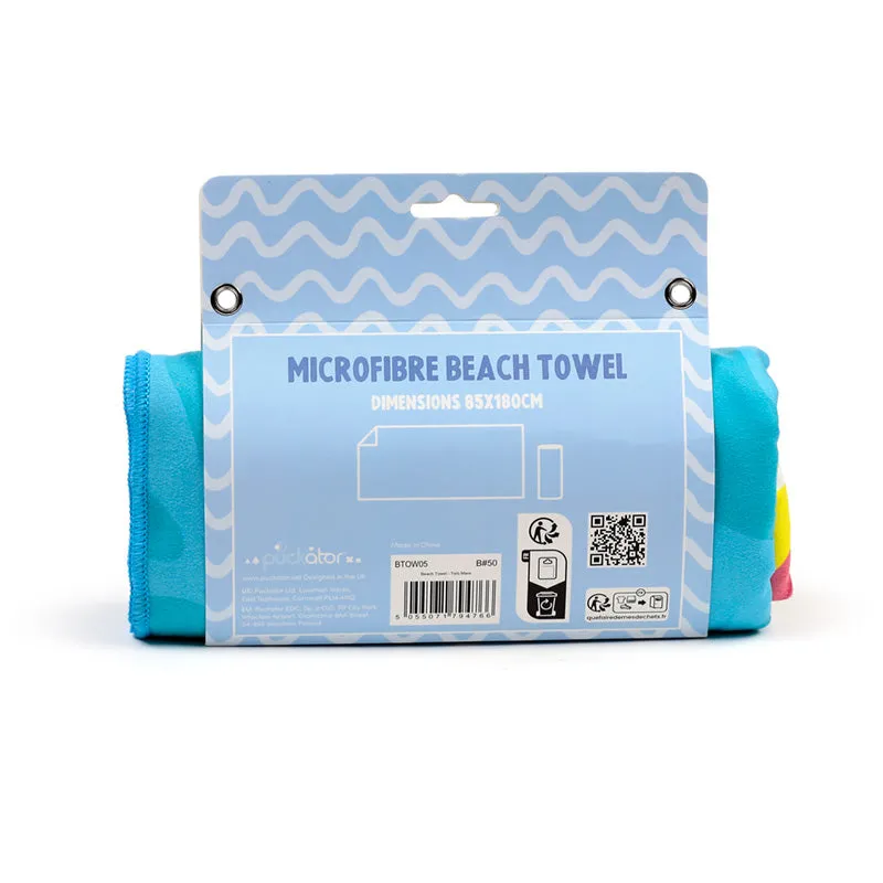 Microfibre Beach Towel - Vacation Vibes Unicorn