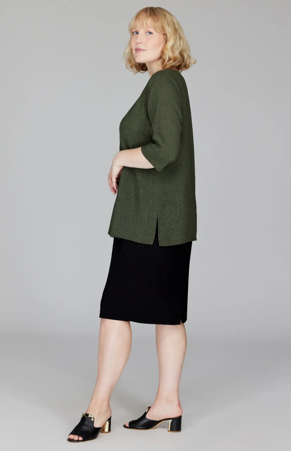 Microlinen Essential 3/4 Sleeve Blouse