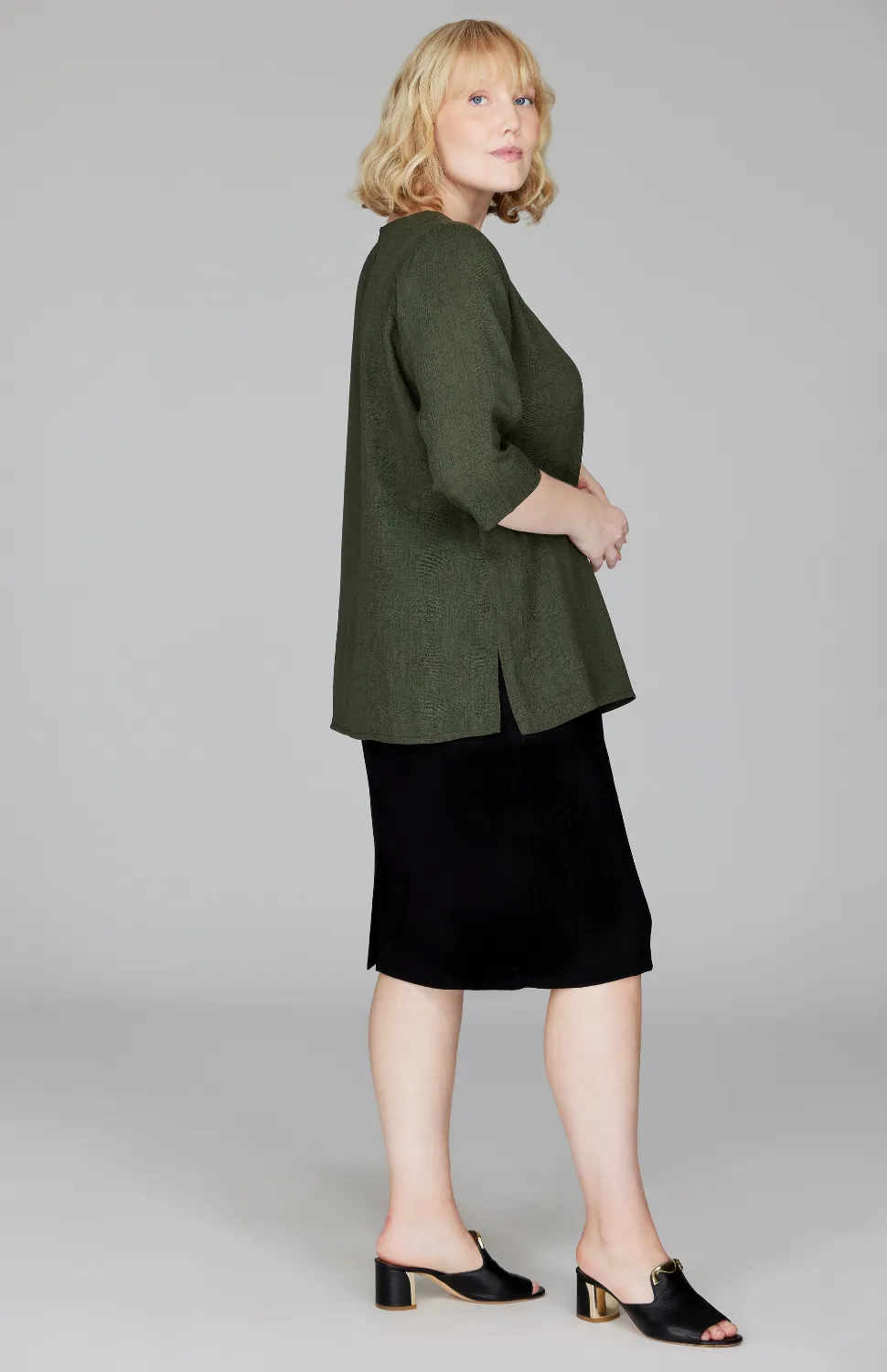 Microlinen Essential 3/4 Sleeve Blouse