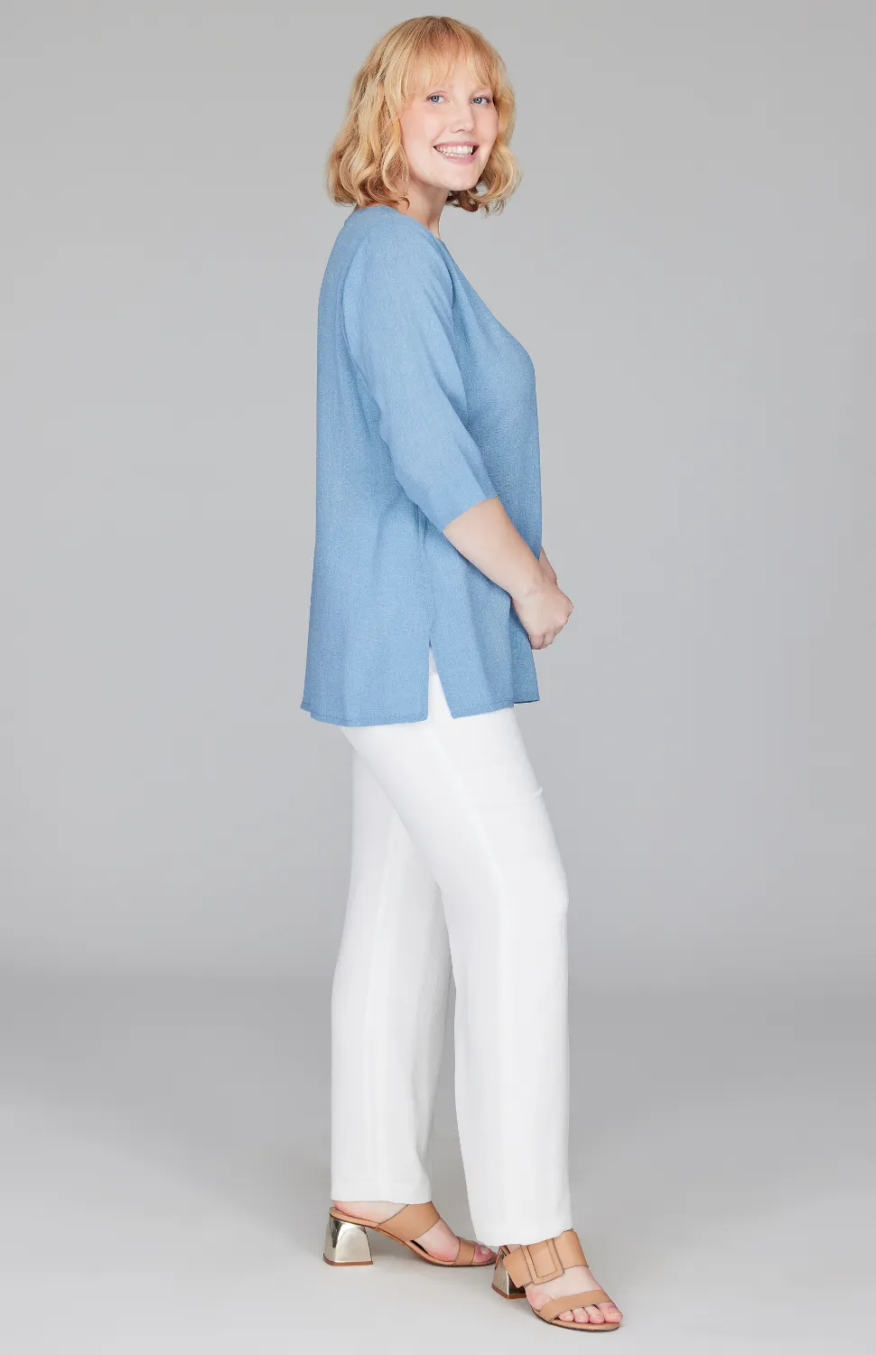 Microlinen Essential 3/4 Sleeve Blouse