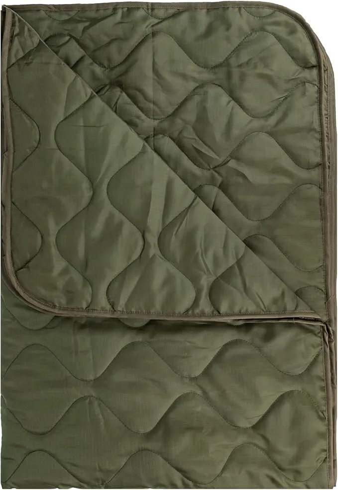 Military Poncho Liner 55”x 79” Camping Blanket Woobie Compact Waterproof for Travel Stadium Outdoor Camping