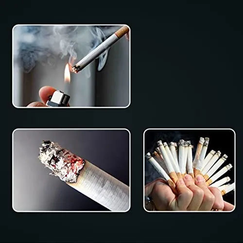 Mini Compact Portable Ashtray,Square Stainless Steel Mini Pocket Ashtray Cigarettes Ash Tray with Lid Outdoor Windproof Pocket Smoking Ash Tray Vehicle Cigarette Ashtray for Outdoor Home Office