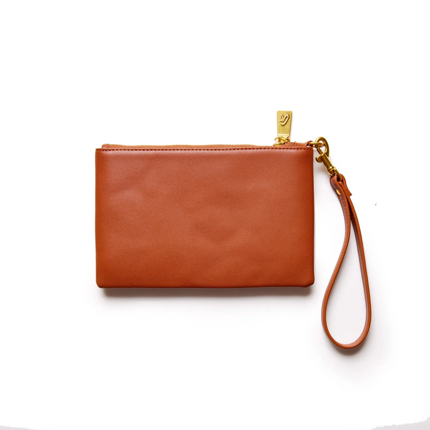 MINI STANDARD GOLD WRISTLET - BROWN