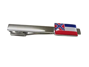 Mississippi State Flag Square Tie Clip