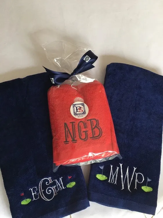 MONOGRAMMED GOLF TOWEL