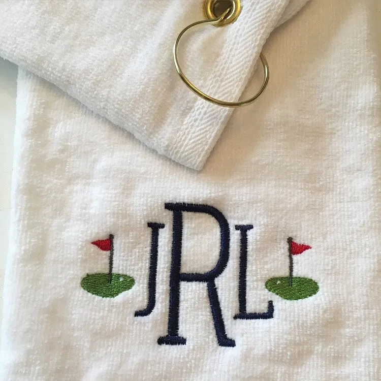 MONOGRAMMED GOLF TOWEL