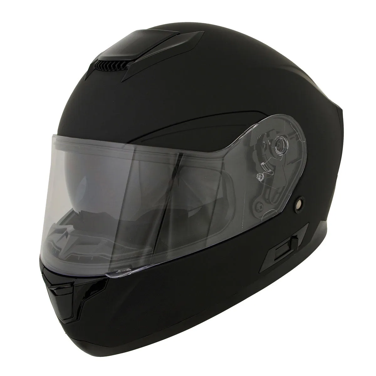 MPH9835DOT 'Sweeper' Flat Black Advanced Motorcycle Modular Helmet for Men and Women Biker w/ Drop Down Visor